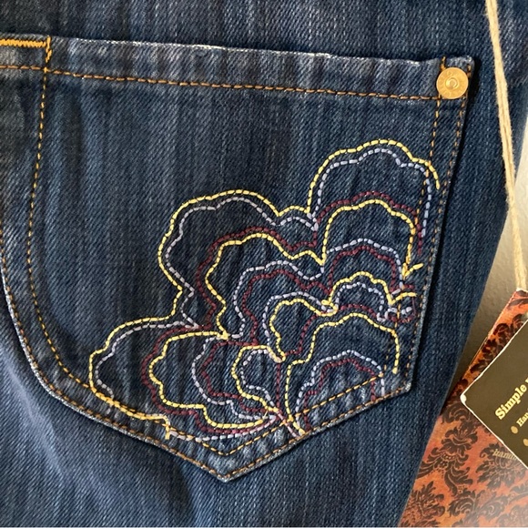 Sharkah Chakra Ladies Orcha blue Jeans - 9ct Gold Stud W32 L30- BNWT - Picture 6 of 17